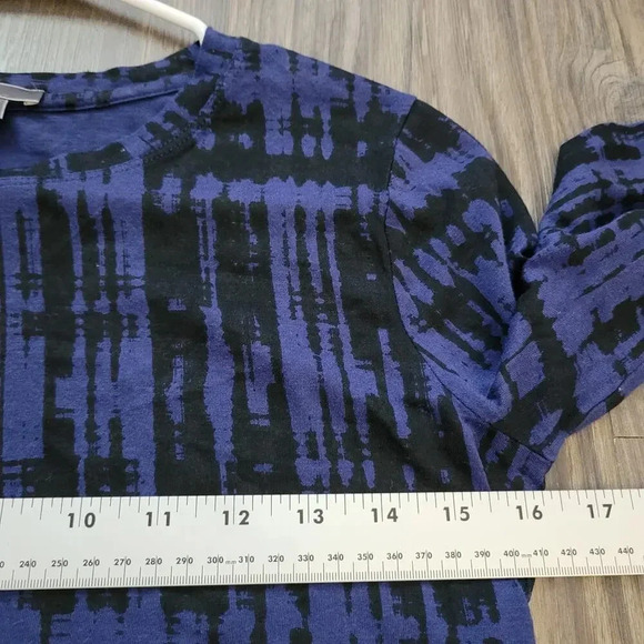 Vince Women's T-Shirt Top Size XS Multicolor Cotton Long Sleeves Round Neck - Picture 6 of 7